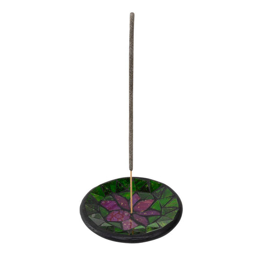 Mosaic Lotus Incense Burner