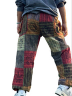 Earthy Patchwork Cargo Unisex Pants