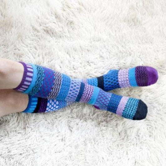 Raspberry Knee Socks | USA Made Sustainable Mismatched Socks