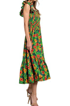 Tiered Smocked Midi Dress