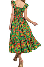 Tiered Smocked Midi Dress