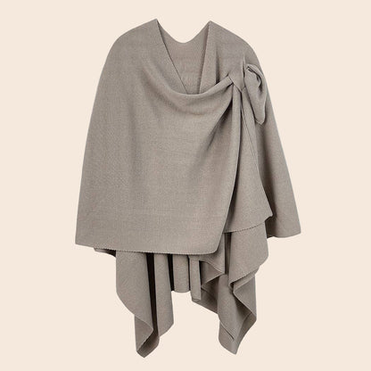 Solid Ruana with Shoulder Strap
