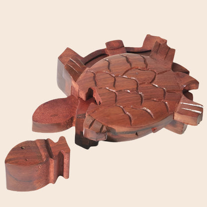 Wood Puzzle Box - Turtle