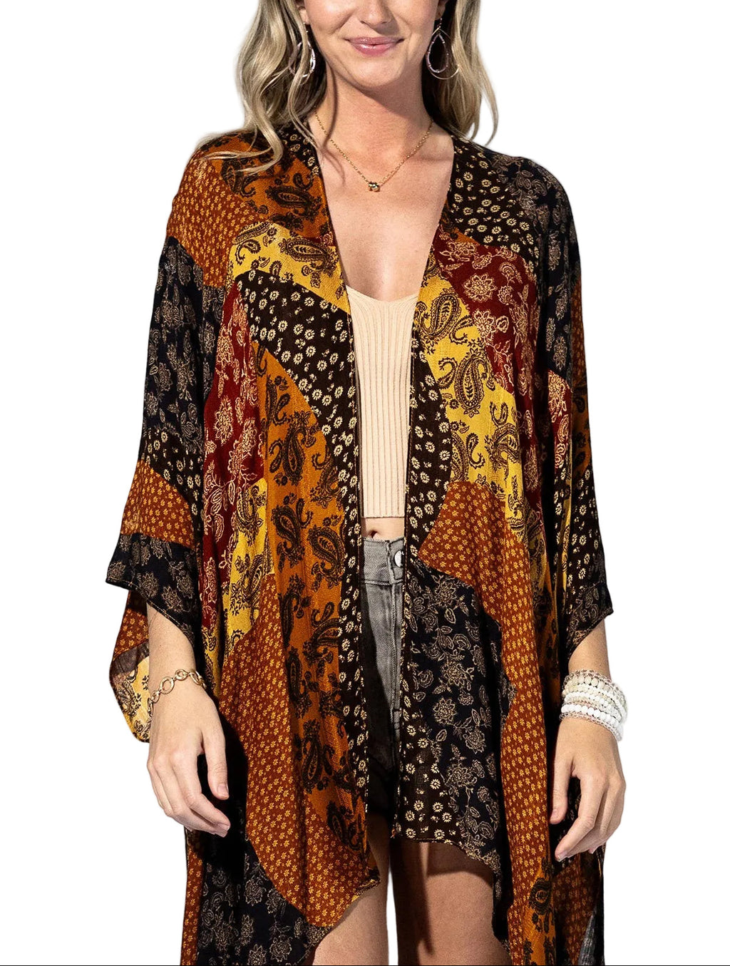 Patchwork Meadow Kimono