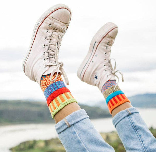 Cosmos Crew Socks | USA Made Sustainable Mismatched Socks