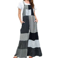 Boho Overall Striped Patchwork