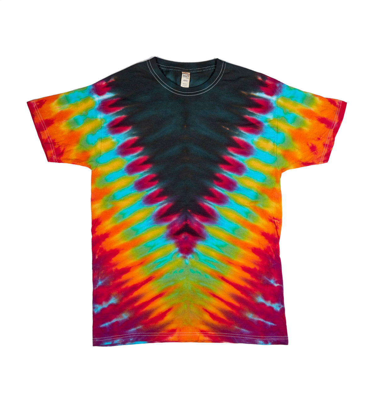 Rainbow V Cotton Tie Dye Unisex Shirt