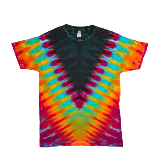 Rainbow V Cotton Tie Dye Unisex Shirt