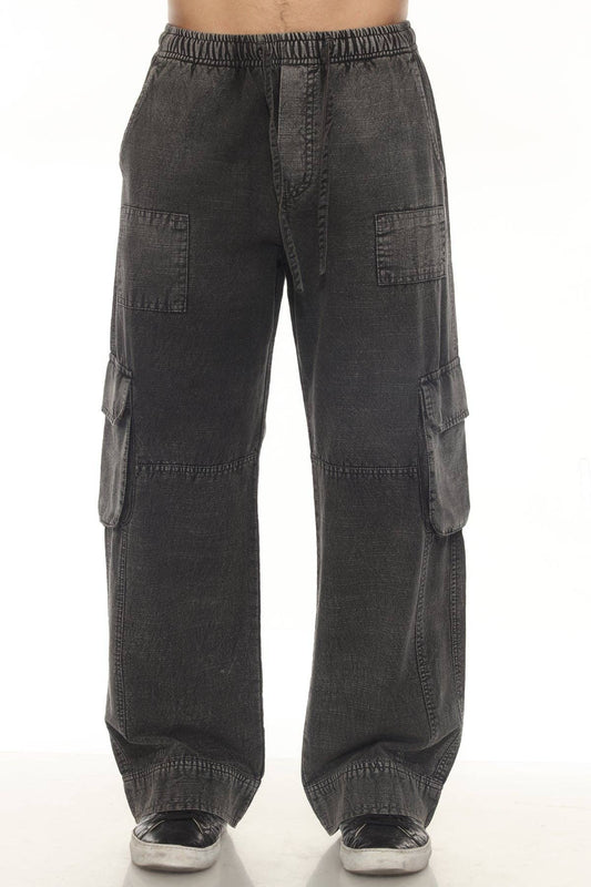 Stonewash Patch Cargo Pants