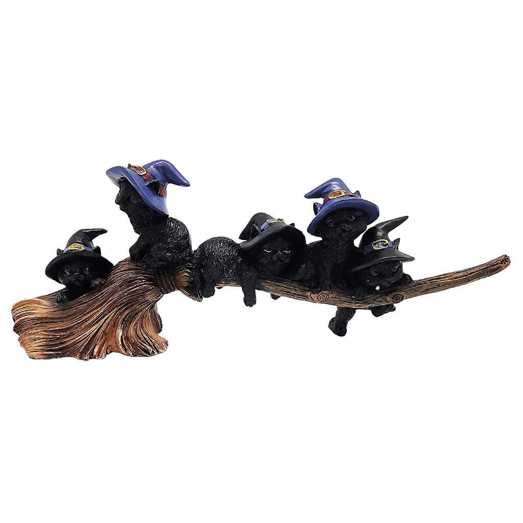 Cats on Broom Figurine