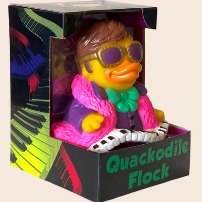 Celebriduck Quackodile Flock Rubber Duck