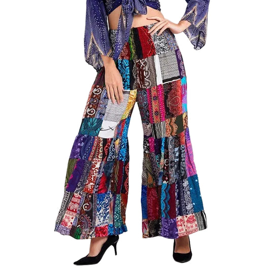 Rayon Patchwork Pants
