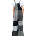 Boho Overall Striped Patchwork