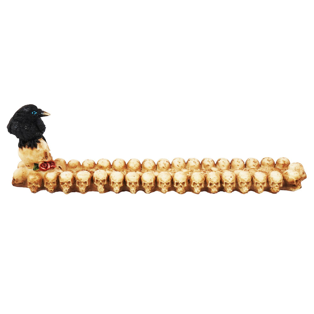 Skull/Raven Rose  Incense burner