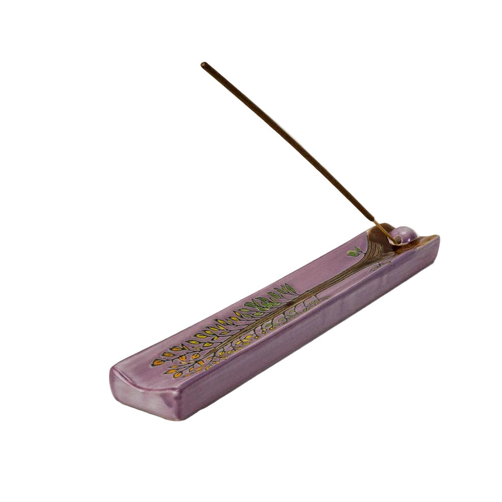 Handpainted Ceramic Incense Holder 9 inch L Tree of Life