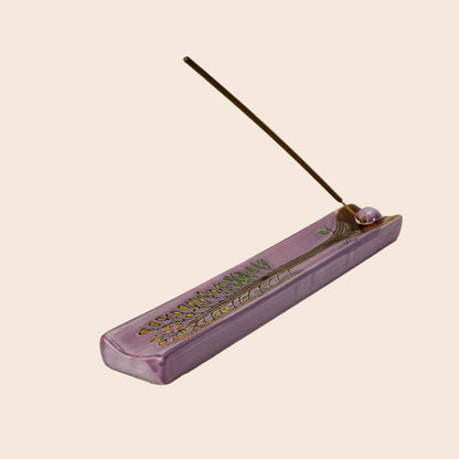 Handpainted Ceramic Incense Holder 9 inch L Tree of Life