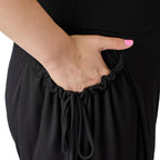 Plus Size Wide-Leg Pants with Side Drawstring Detail