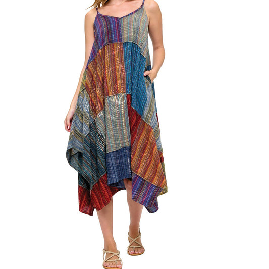 Vintage Washed Patchwork Dress