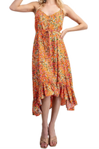 Floral Print Button Down Midi Dress