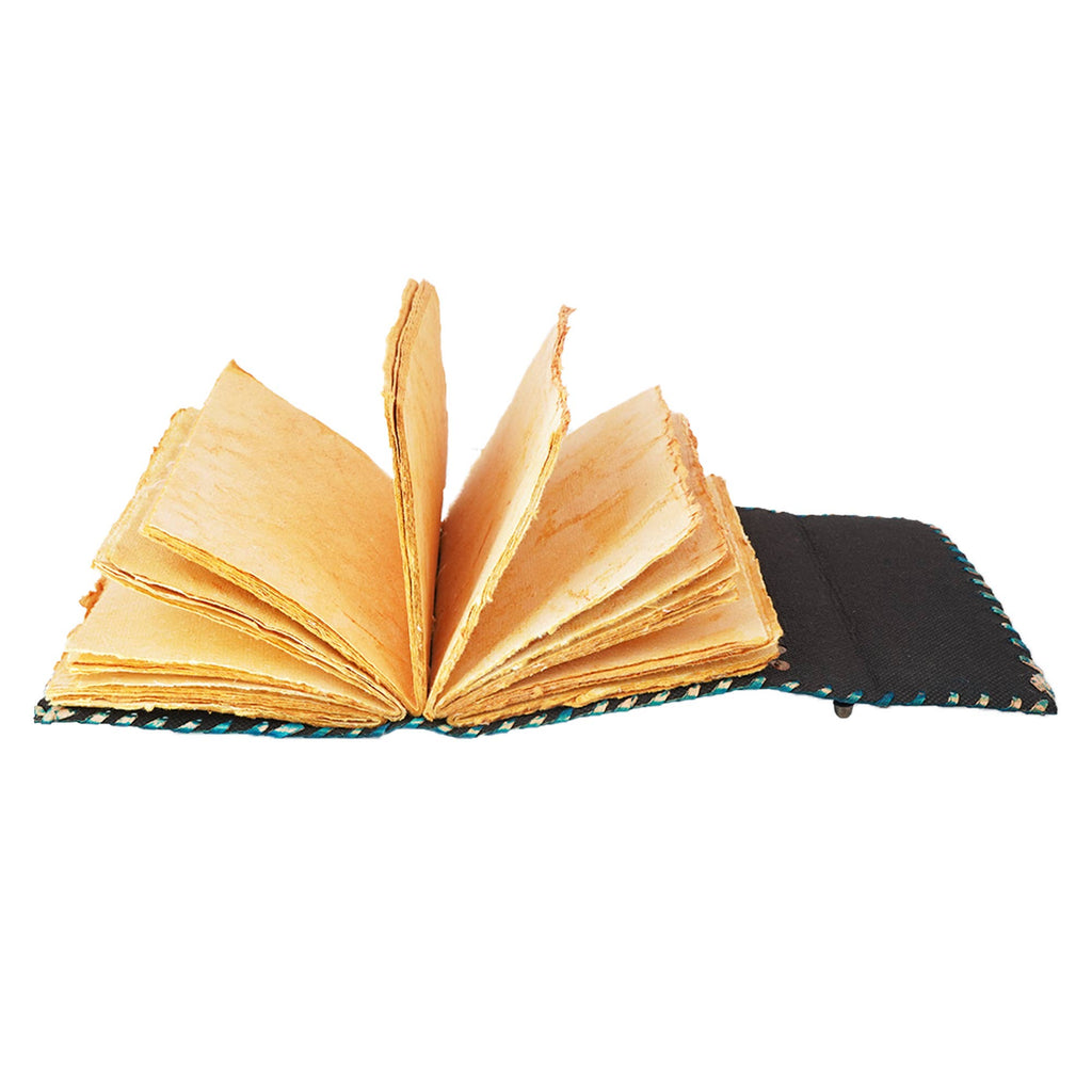 Blue Leather Embossed Journal with Quartz stone