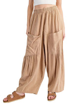Mineral Washed Wide Leg Pants