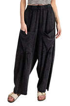 Mineral Washed Wide Leg Pants