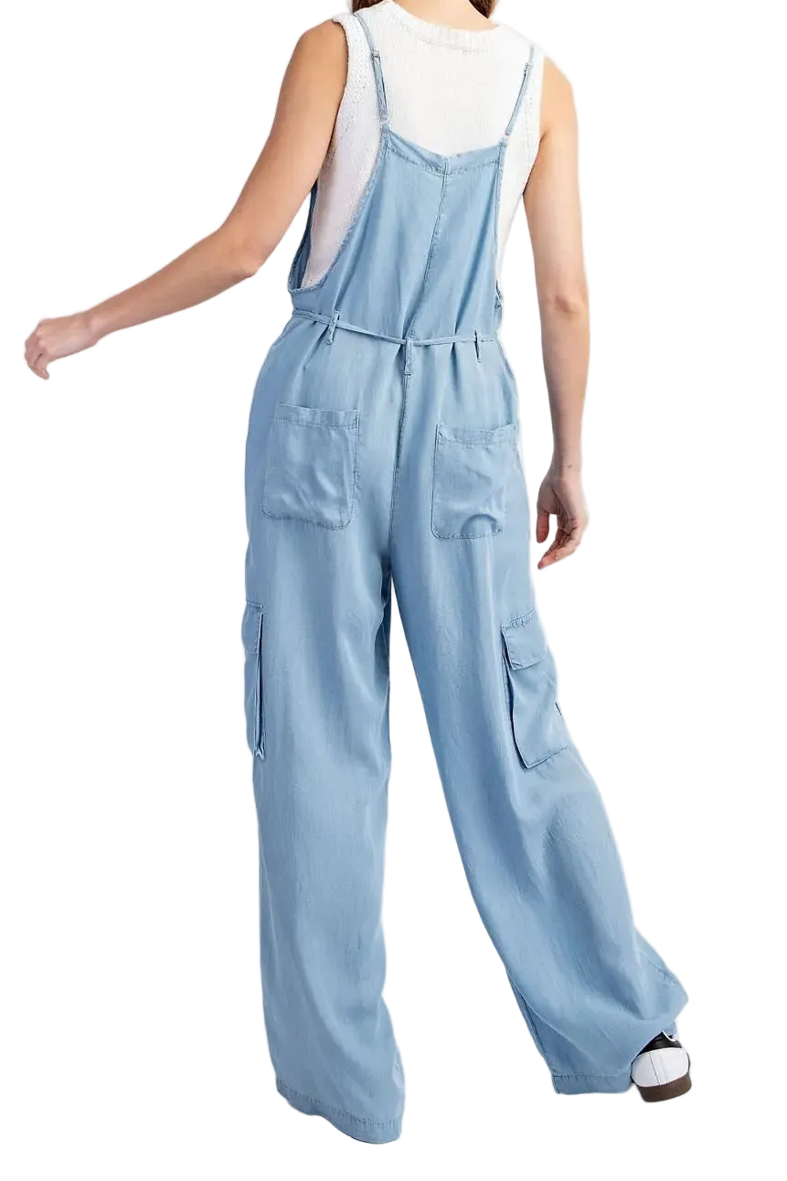 Mineral Washed Button Down Jumpsuit