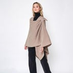 Solid Ruana with Shoulder Strap