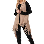 Soft Knit Vest with Fringe