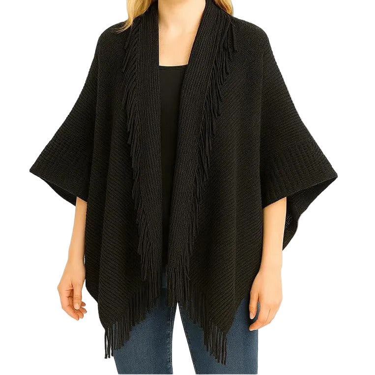 Soft Knit Fringe Kimono