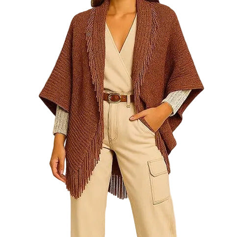 Soft Knit Fringe Kimono