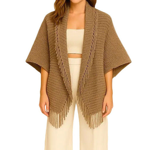 Soft Knit Fringe Kimono