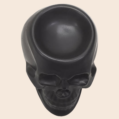 Ceramic Black Skull Oil Burner