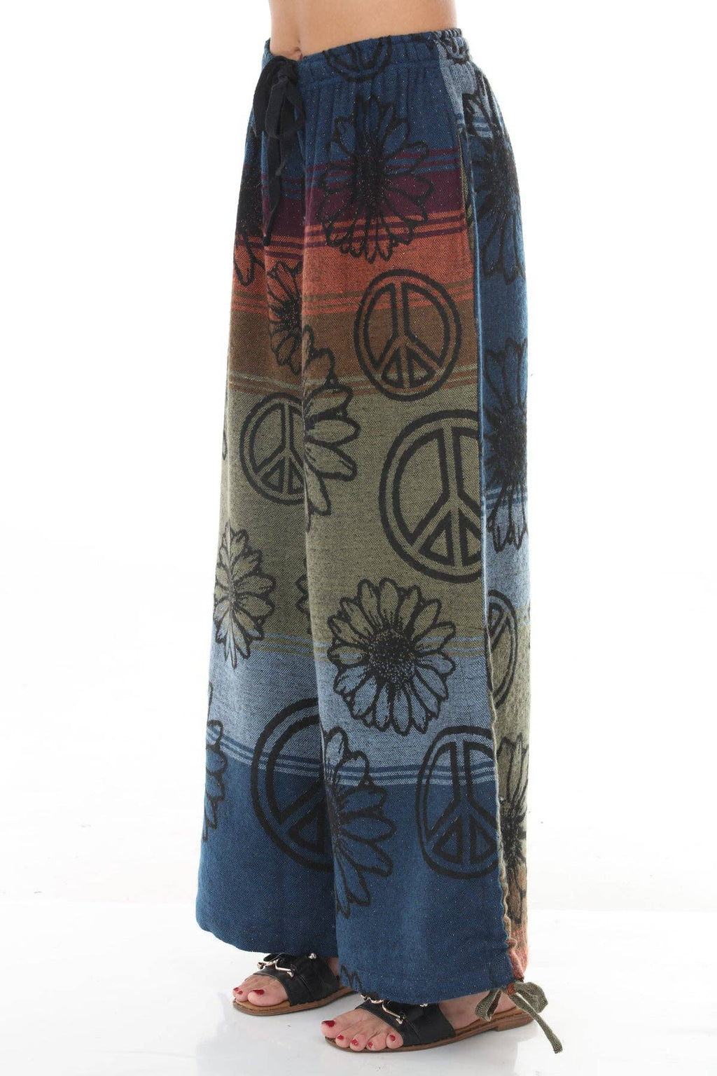 Cozy Peace Drawstring Palazzo Pants