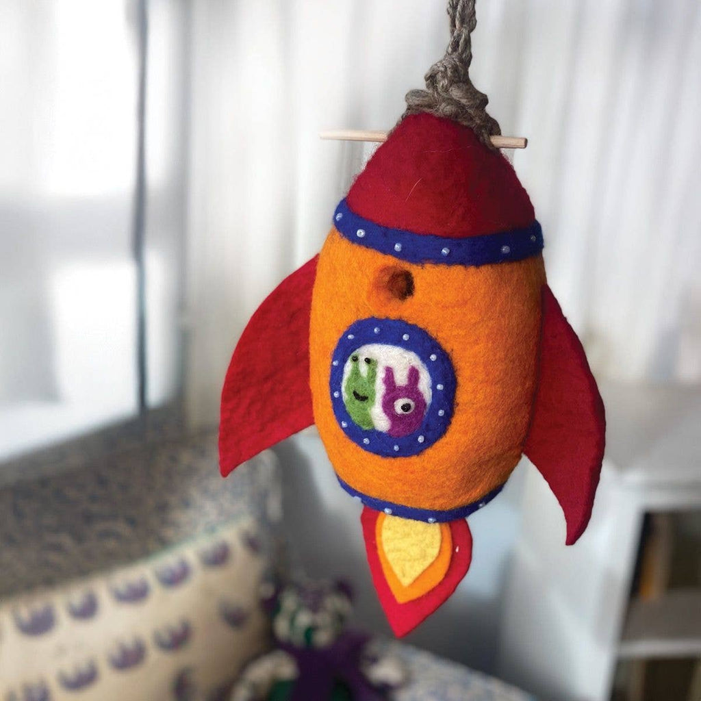 Rocketship Birdhouse