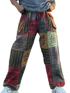 Earthy Patchwork Cargo Unisex Pants