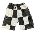 Black and White Patchwork Shorts