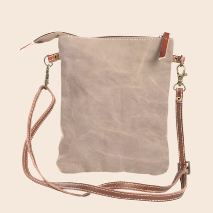 Recycled Rug With Cowhide Crossbody
