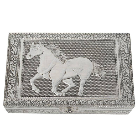 Horse Tin Jewelry Box
