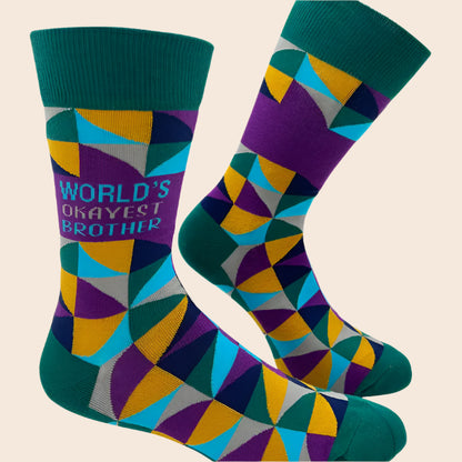 World's Okayest Brother Men's Socks