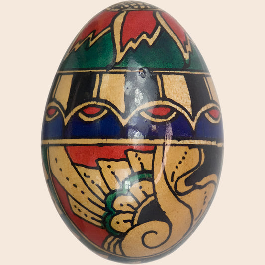 Wood Egg Shaker Art Deco