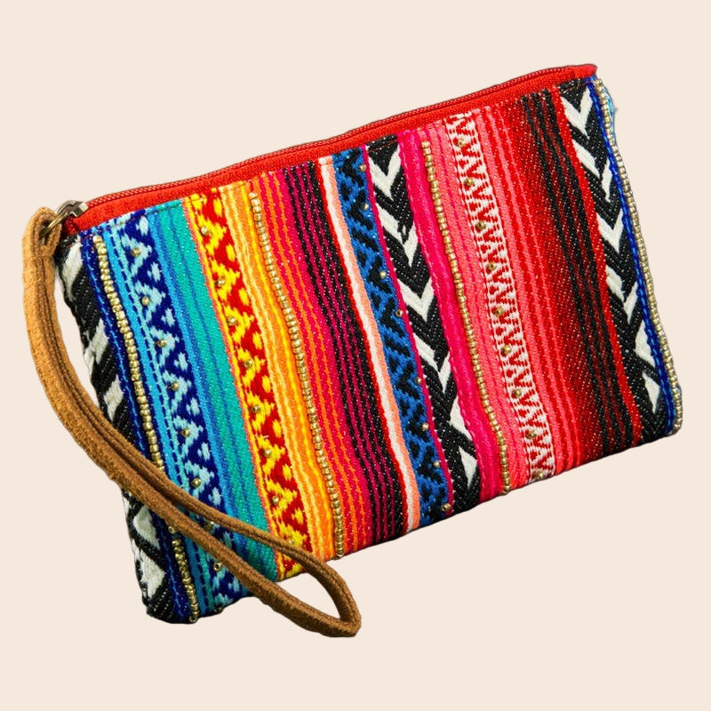 Vivid Ethnic Pattern Clutch