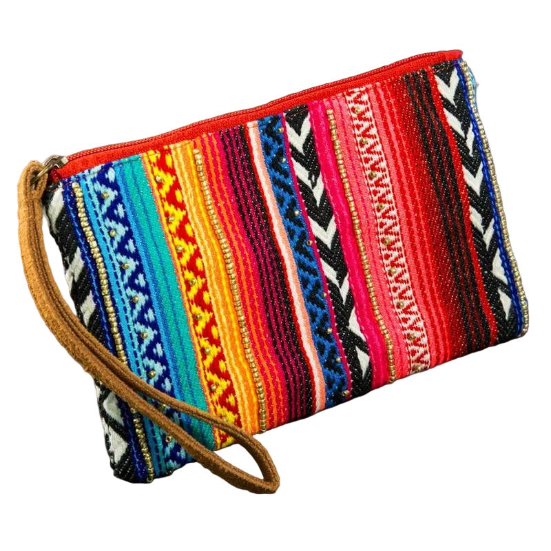 Vivid Ethnic Pattern Clutch