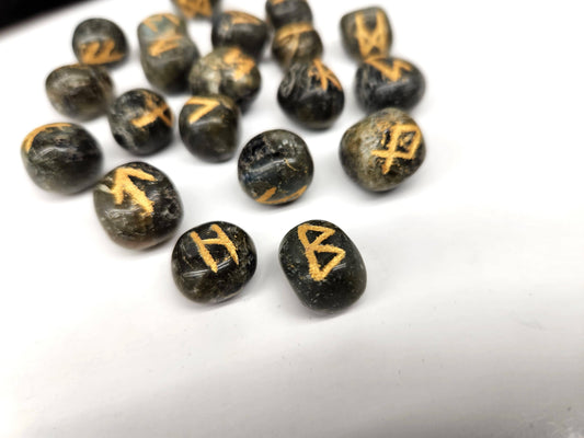 Labradorite Rune Sets with Velvet Pouch