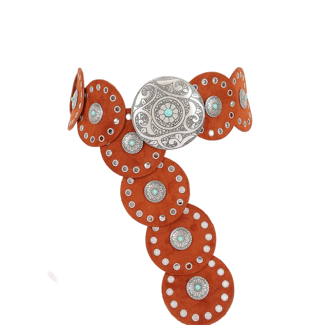Faux Suede Disc Plus Size Belt