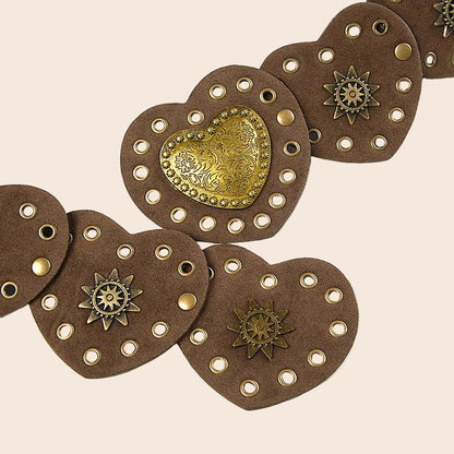 Heart Faux Leather Belt
