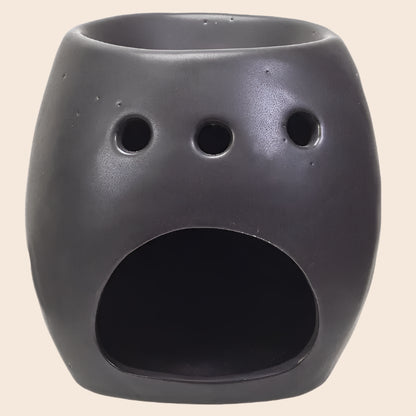 Ceramic Black Skull Oil Burner