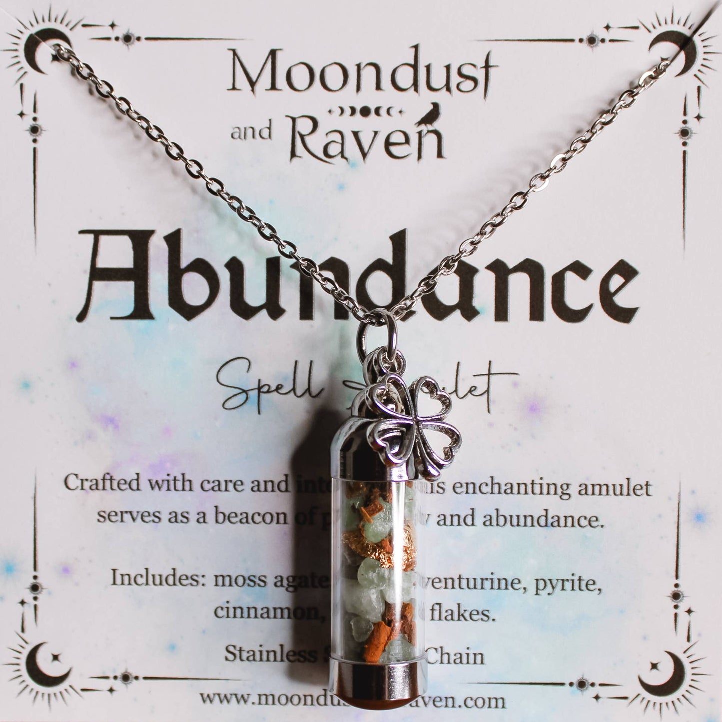 Abundance Spell Jar Amulet Necklace