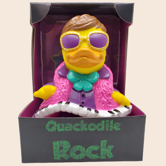 Celebriduck Quackodile Flock Rubber Duck