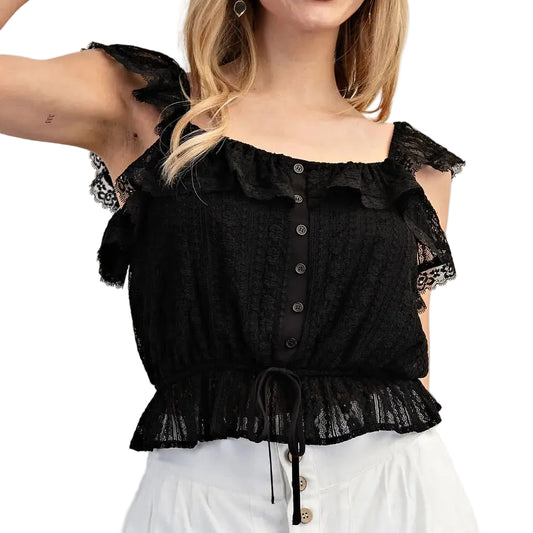 Ruffled Lace Camisole